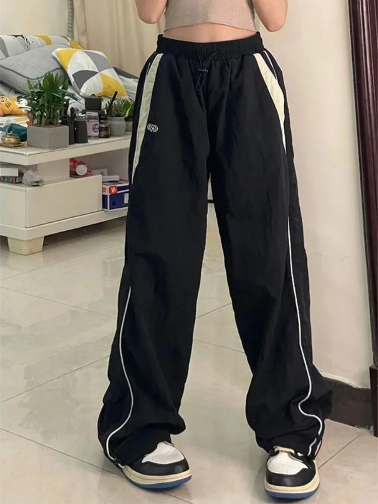 Uveng Hip Hop Elastic Waist Track High Pants