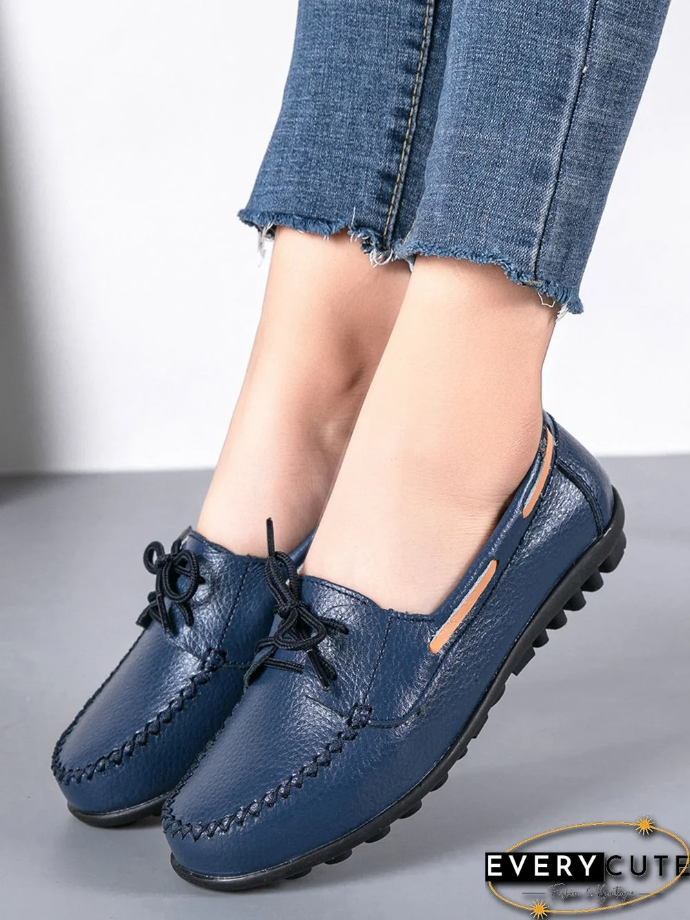 Retro Casual Simple Lace-up Flat Shoes