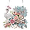 (US Local)Acrylic Special Shape Peacock 5D DIY Diamond Painting Dots Pendant for Window