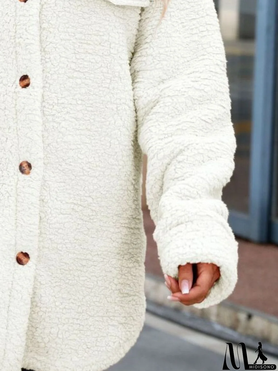 MidiSono - Button Down Collared Coat