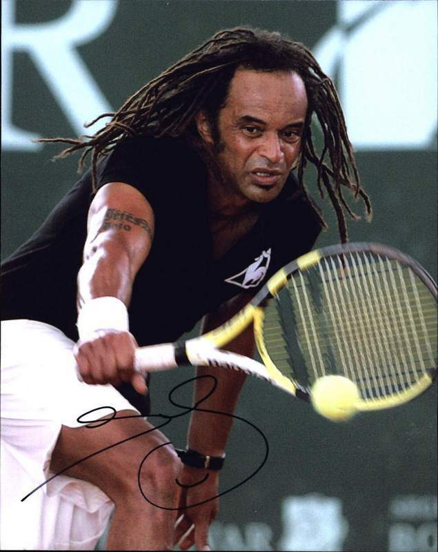 Yannick Noah signed tennis 8x10 Photo Poster painting W/Certificate Autographed (A0002)
