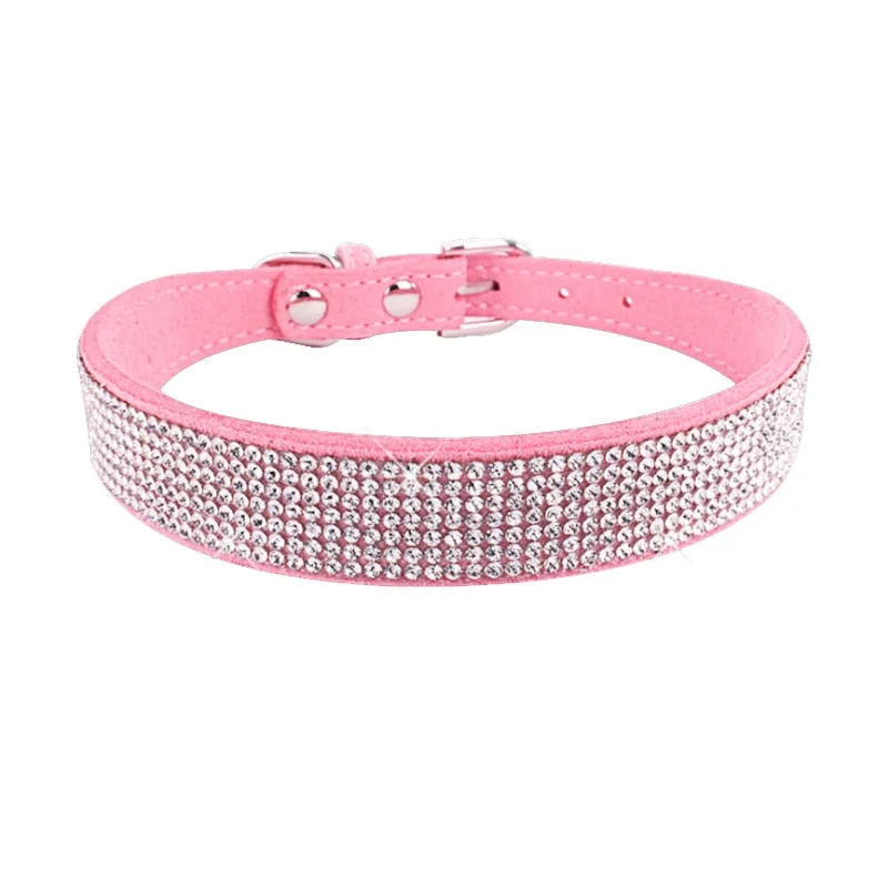 Crystal Rhinestone Reflective Dog Collar