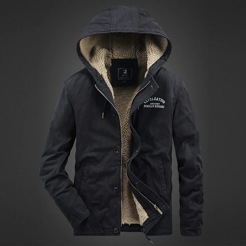 Men's Hooded Casual Fleece Jacket