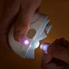 2 in 1 Electric Nail Clipper & Polisher Rechargeable Automatic Nail Trimmer with LED Light & Clip Storage Suitable for Adults and Elderly