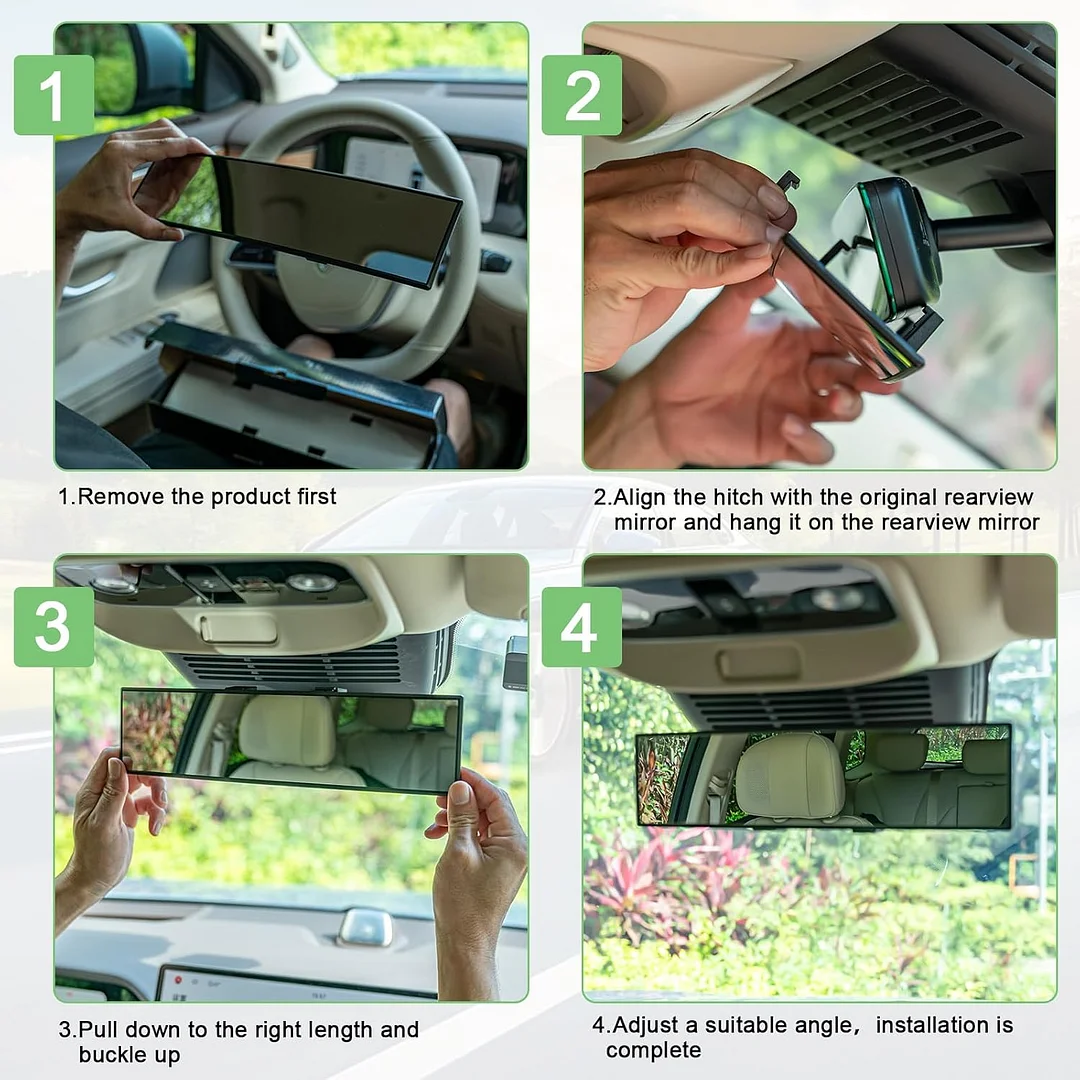 Wide-angle rearview mirror for cars