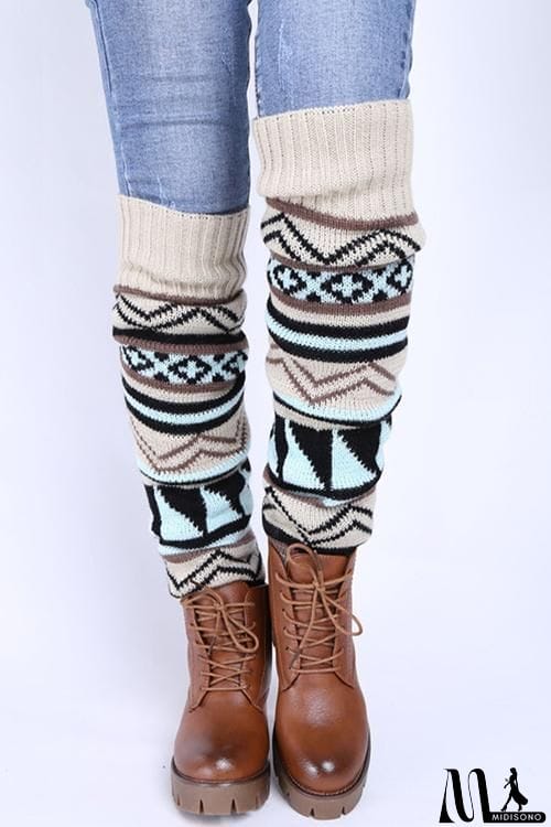 MidiSono - Aztec Print Leg Warmers