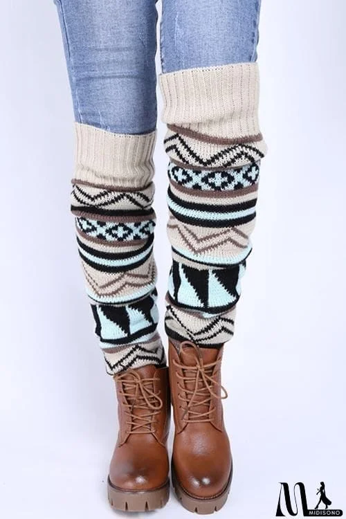 MidiSono - Aztec Print Leg Warmers