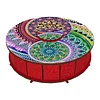 DIY Wooden Diamond Art Painting Storage Box Kit with Rotate Lid Diamond Art Painting Holder Box for Adults Beginners Home Office Decor