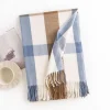 Classic Plaid Autumn Winter Tassel Shawl Scarf