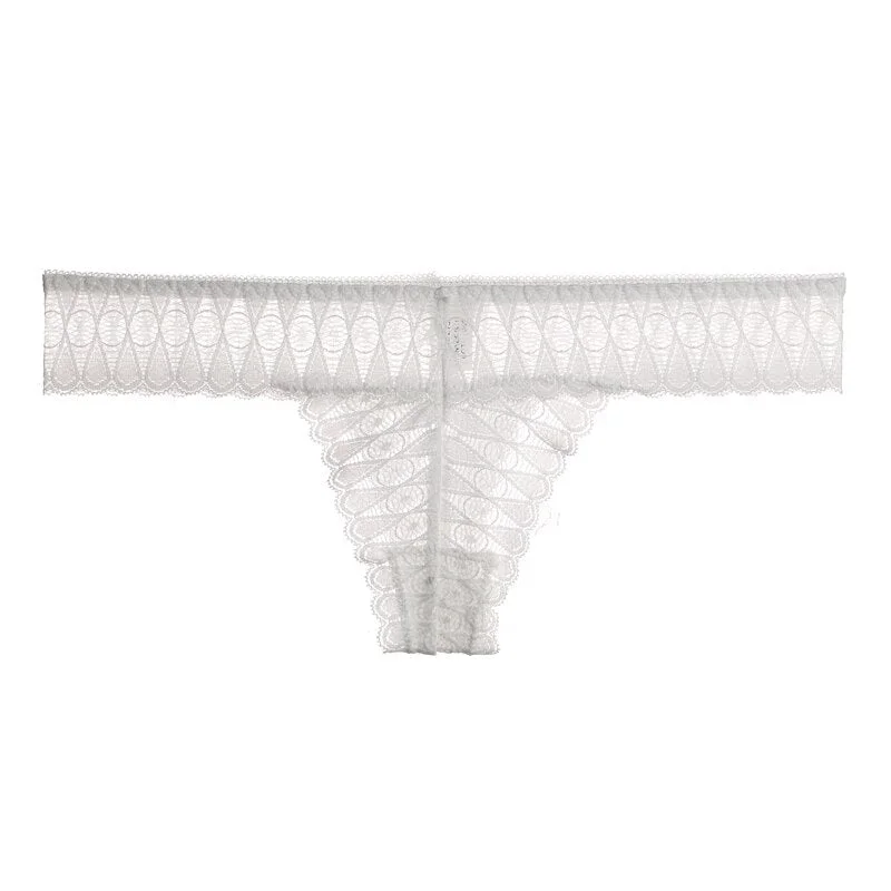 Meet'r Sexy Panties Women Lace Low-waist Briefs Female Breathable Underwear Black Transparent G String T-back Thong Lingerie