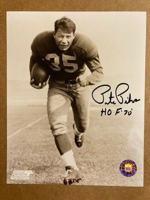 Pete Pihos HOF Boldly Signed 8x10 Photo Poster painting with COA