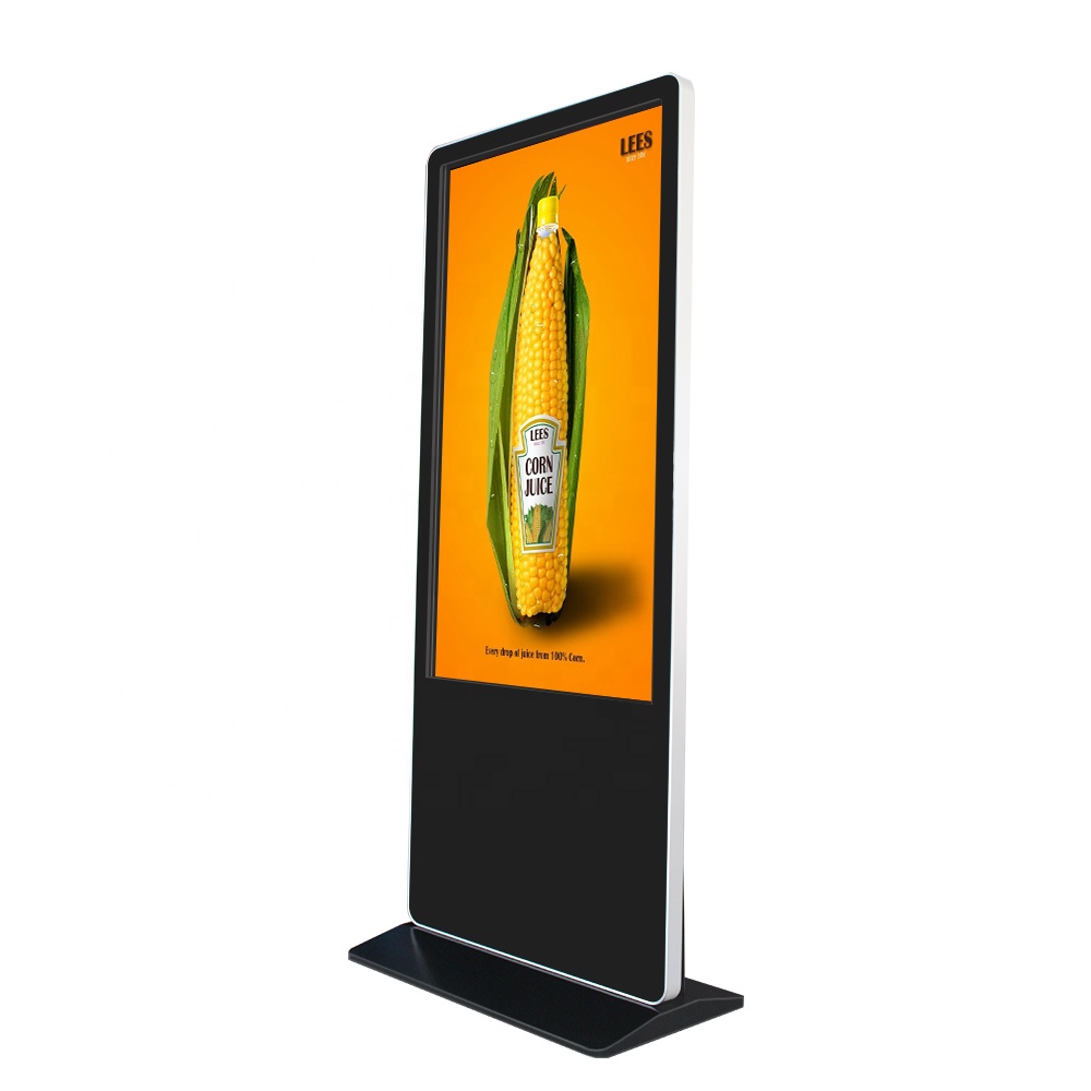 rfid android system touch screen digital signage kiosk 55 inch floor ...