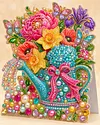 6pcs DIY Garden Diamond Painting 3D Greeting Card