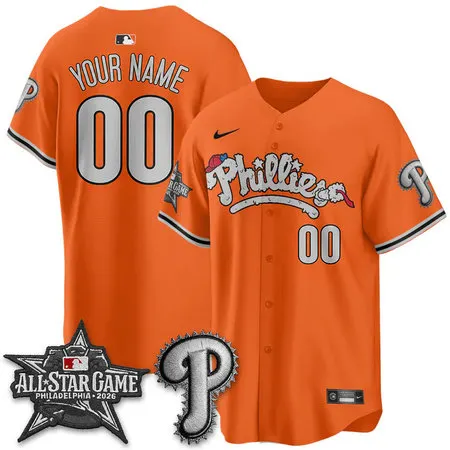 Men's Philadelphia Phillies Orange 2026 MLB All-Star Custom Jersey