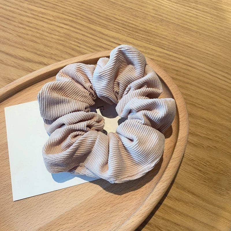 Retro Autumn And Winter Corduroy Hair Ring Fabric Simple Hair Scrunchies