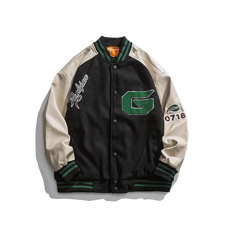 Letterman Jacket Outfit Senior Jackets Varsity Baseball Coat Vintage Baseball Uniform Men's Spring and Autumn Top