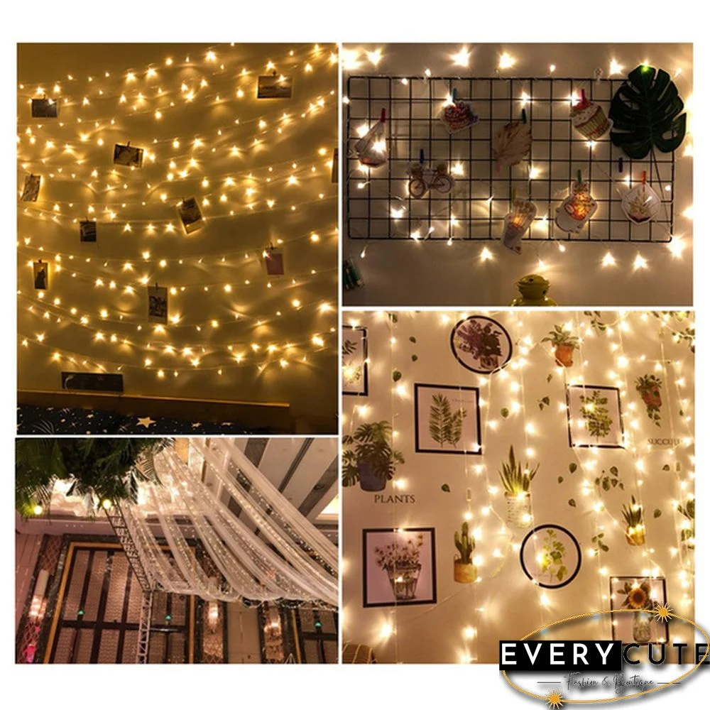 Outdoor 10M/20M 9 Colors Wedding New Year LED Christmas Decoration Outdoor Fairy String Light