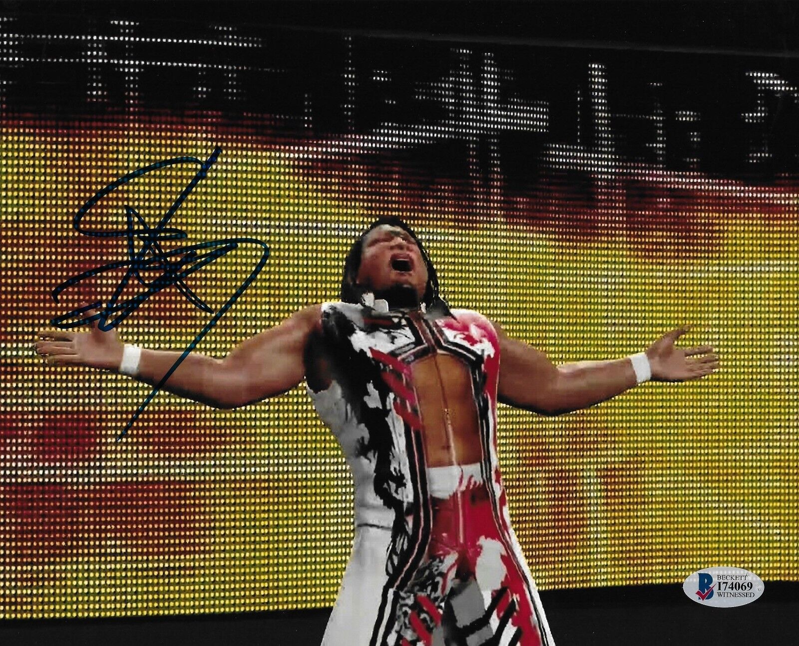 Hiroshi Tanahashi Signed 8x10 Photo Poster painting BAS COA New Japan Pro Wrestling Video Game