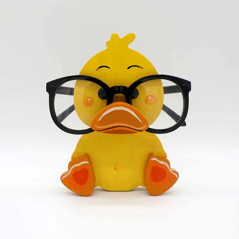 VigorDaily Handmade Glasses Stand Lovely Yellow Duck