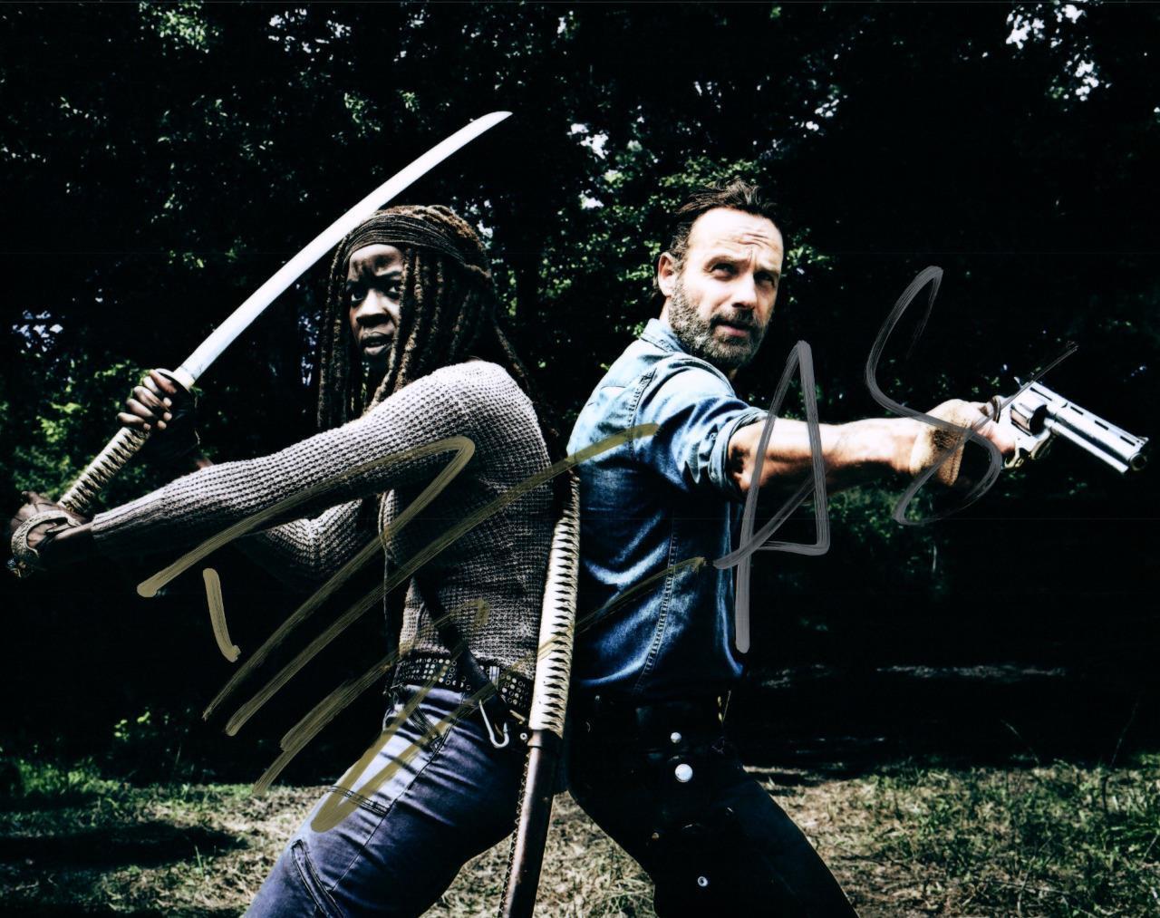 Danai Gurira Andrew Lincoln 8x10 Signed Autographed Photo Poster painting Picture with COA