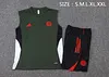 2025/2026 Bayern Munich Pre-Match Training Dark Green Vest+Shorts Football1:1 Thai Quality