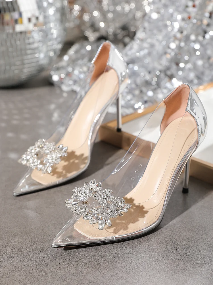 70mm/90mm Women's  Stiletto Apricot Bottom High Heels Party Shoes Pointed Toe Pumps
