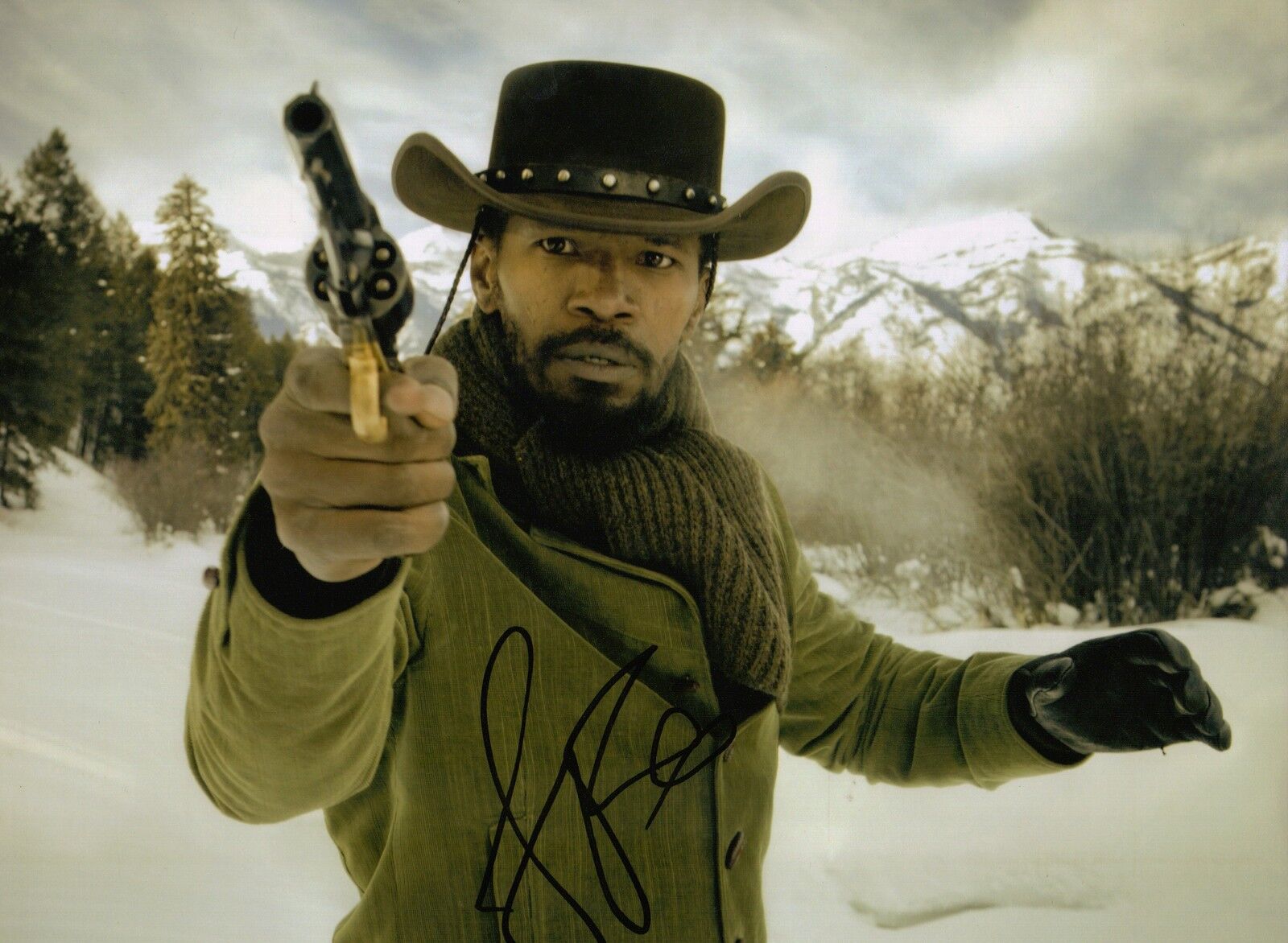 Jamie Foxx GENUINE HAND SIGNED Autograph 10x8 Photo Poster painting Django Unchained (7543)