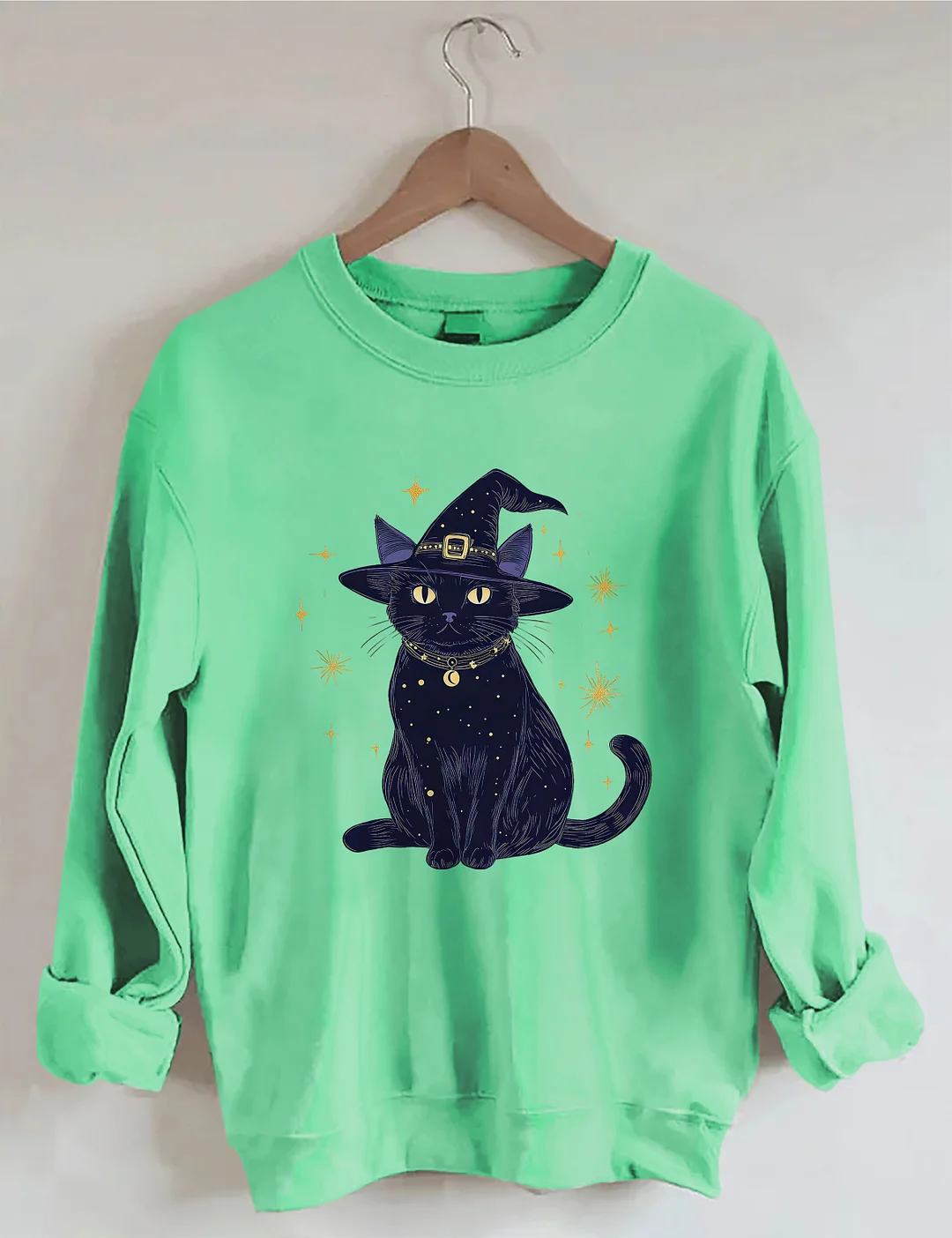 Halloween Witch Kitten Sweatshirt