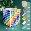 Glass Mosaic Art DIY Kit With Wood Pen Holder Square Crystal Mosaic Supplies Art Kit 