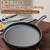26cm Cast Iron Round Griddle Easy To Clean Flat Skillet Frying Pan for Cooking