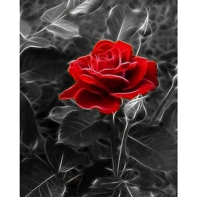 Rose Flower - Printed Cross stitch 11CT 40*50CM