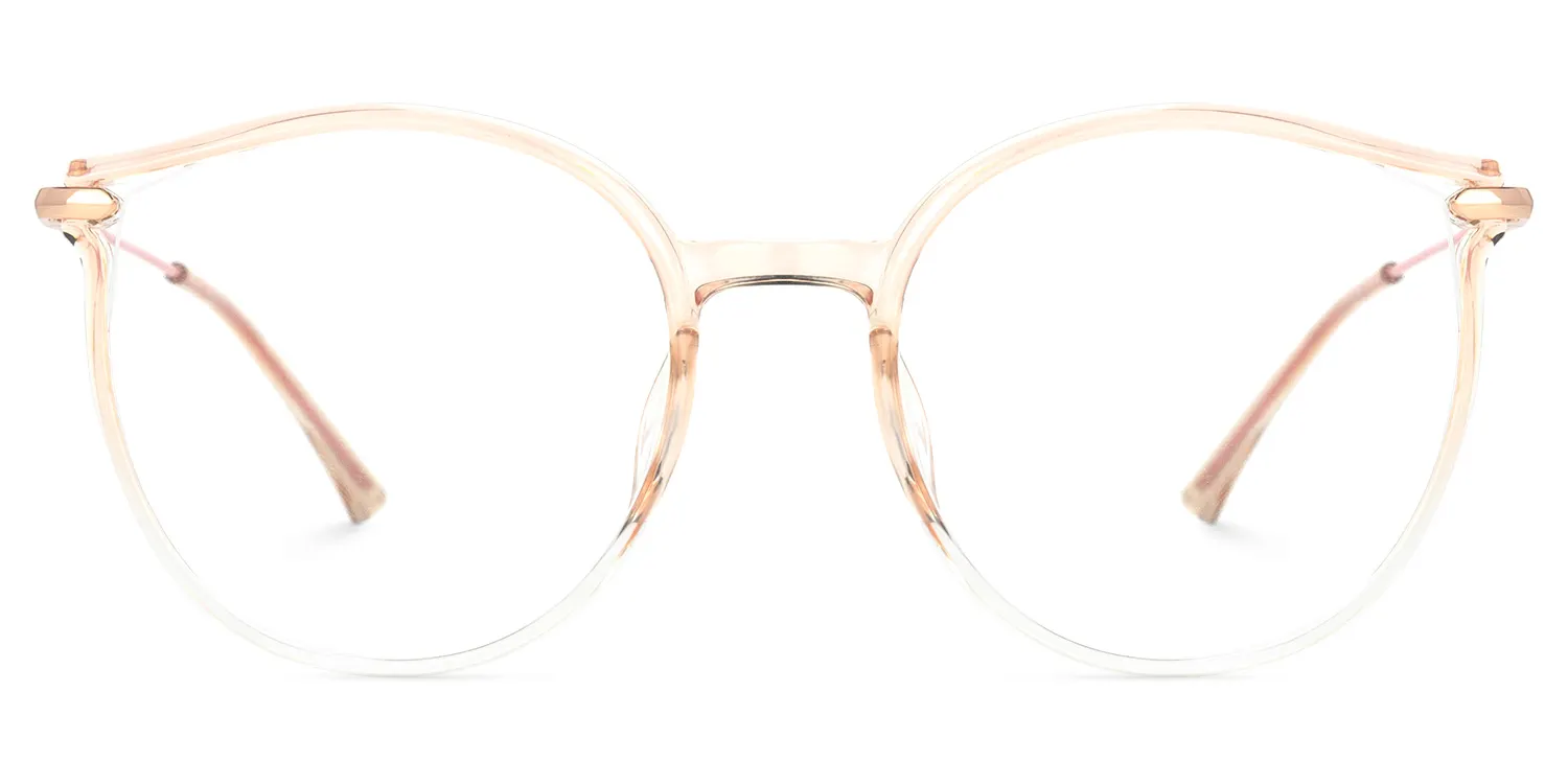 Yadejah Orange Kristall Cateye Brille Orange