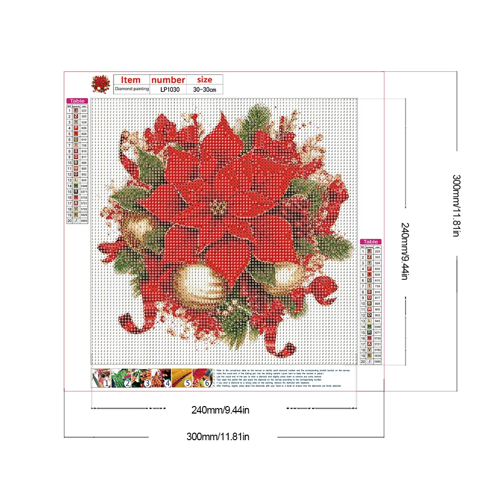 Diamond Painting - Full Round Drill - Christmas Saffron(Canvas|30*30cm)