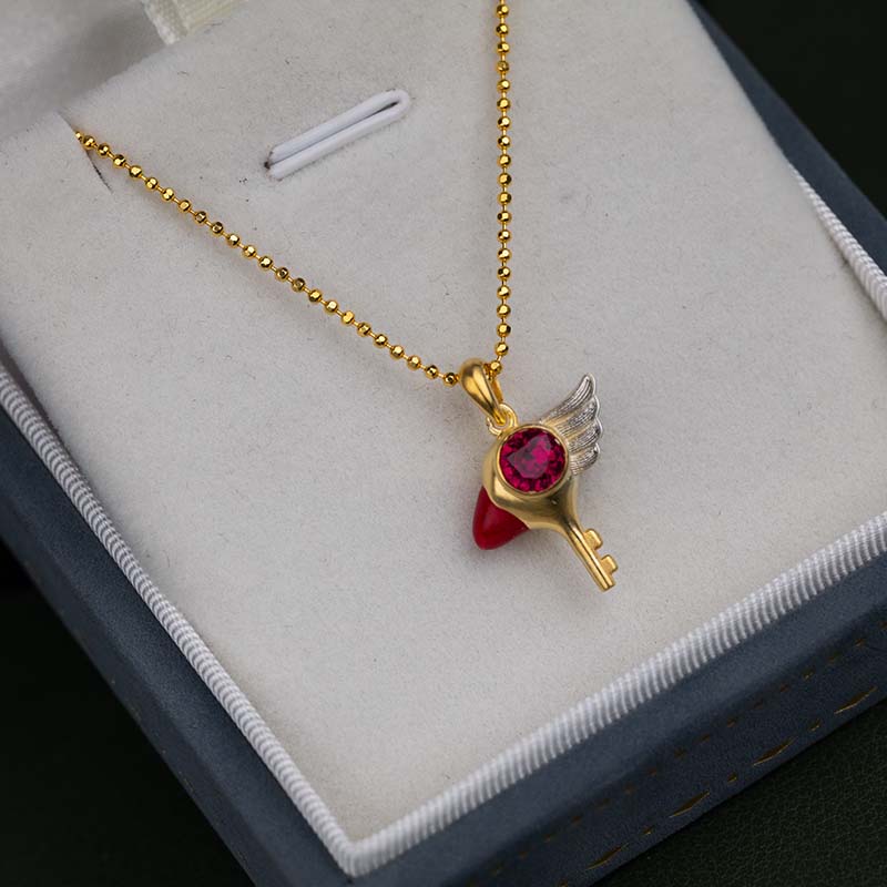 Sakura Silver Clow Key Necklace