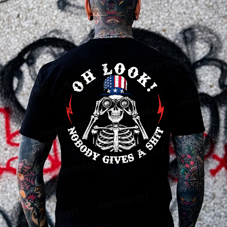 Oh Look Nobody Gives A Shit Monkey T-shirt