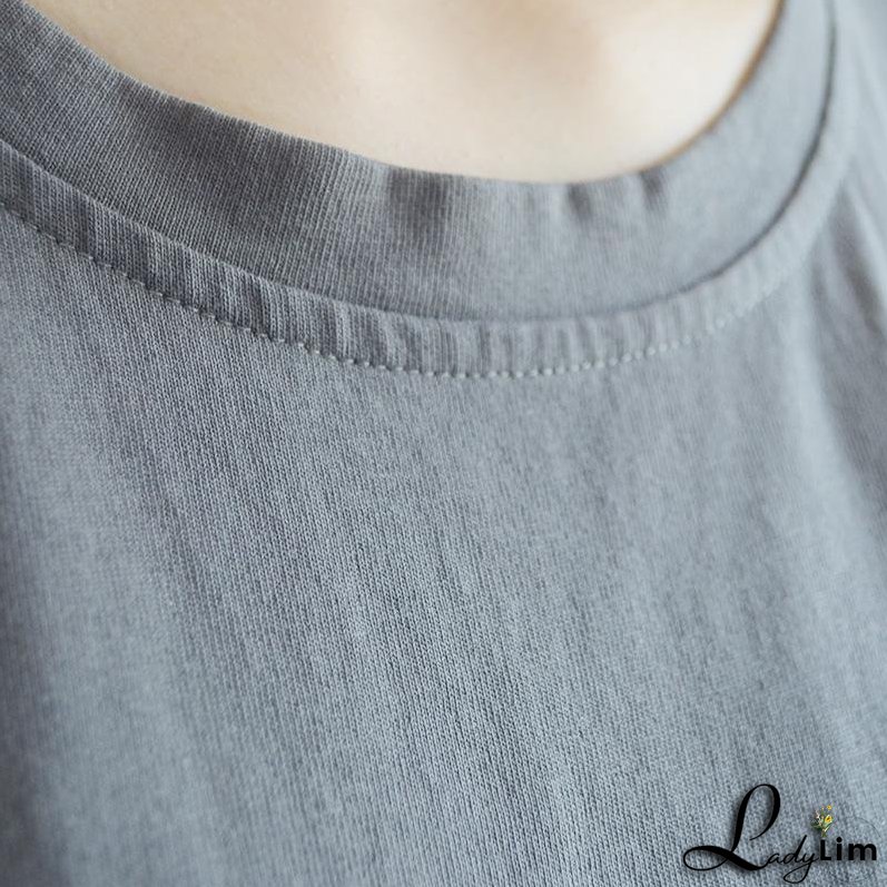 Fashion Round Neck Casual Printed Cotton Dress