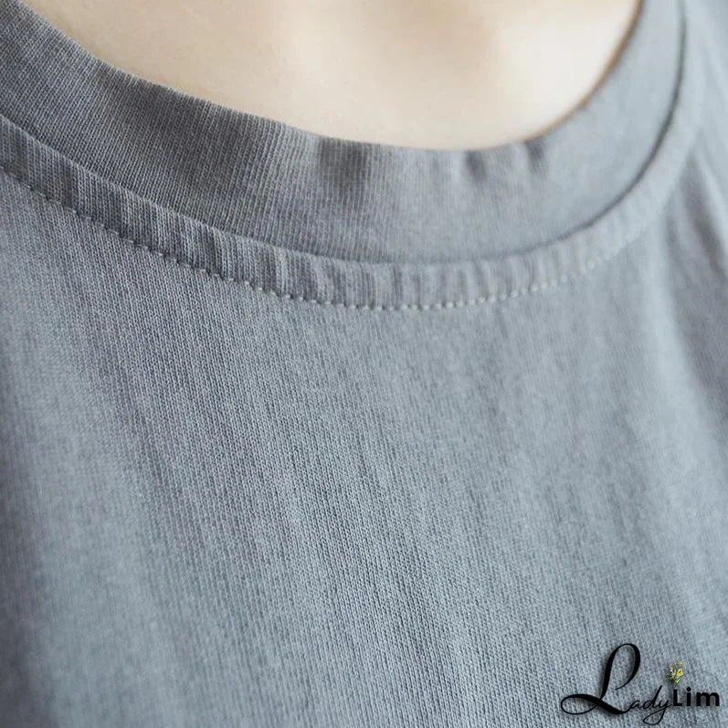 Fashion Round Neck Casual Printed Cotton Dress