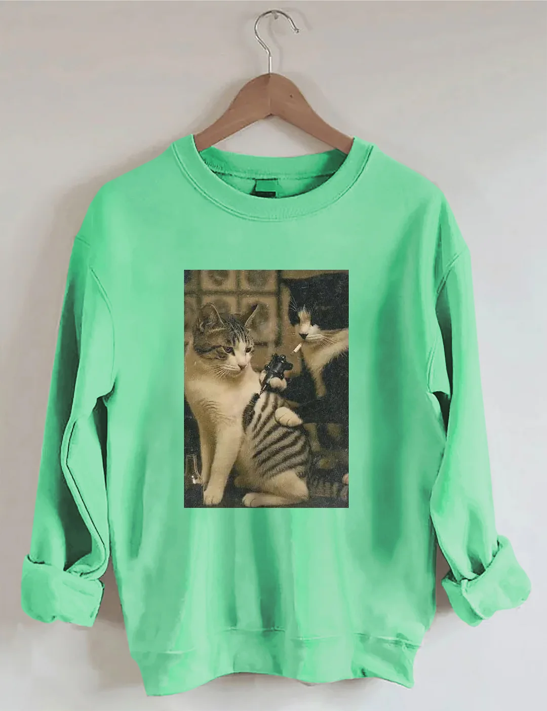 Funny Cat Tattoo Sweatshirt