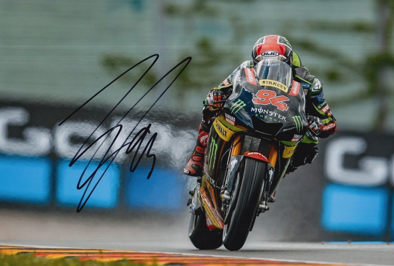 Jonas Folger Hand Signed Monster Yamaha Tech 3 12x8 Photo Poster painting 2017 MotoGP 10.