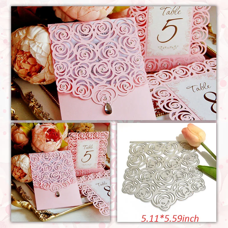 Wedding Invitation Dies Scrapbooking Metal Cutting Dies New 2019 Valentine's Day Decoration Craft Dies Cut for Card Making
