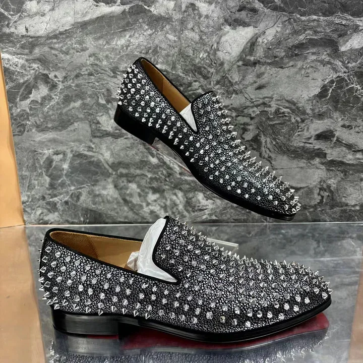 Gentleman's classic dress shoes  rivets and Red bottom Formal Shoes VOCOSI VOCOSI
