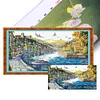 Coastal City-14CT Stamped Cross Stitch 104*57cm/40.94*22.44in(Big Size)