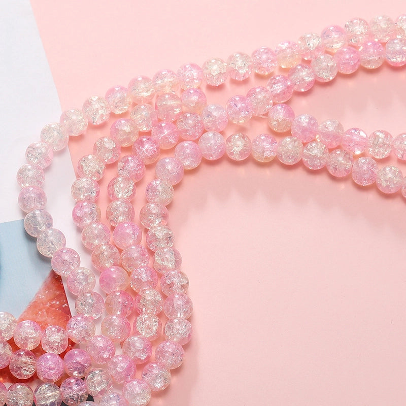 50 PCS/Package Diameter 10mm Diameter 4mm Diameter 8mm Glass Solid Color Jewelry Accessories