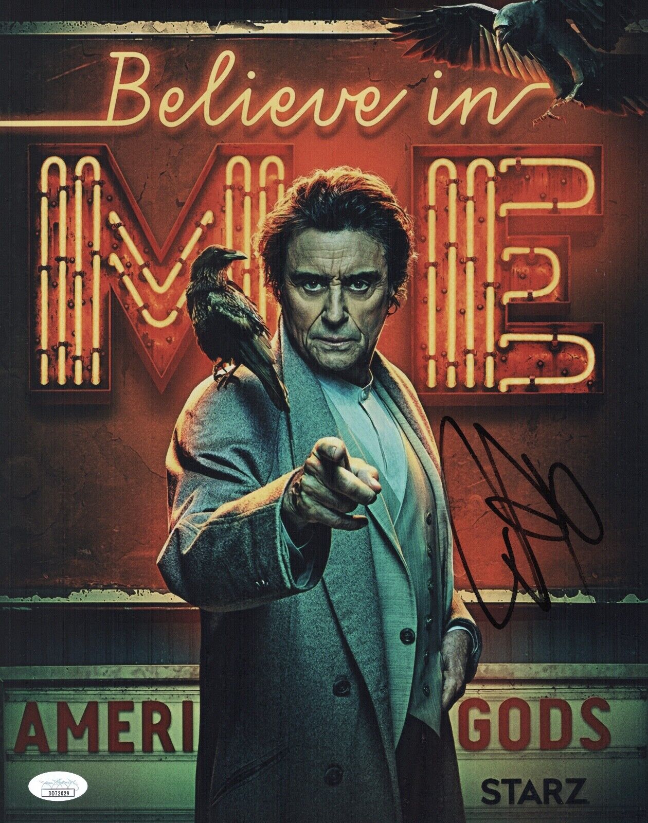 IAN MCSHANE Signed AMERICAN GODS 11x14 Photo Poster painting InPerson Autograph DEADWOOD JSA COA