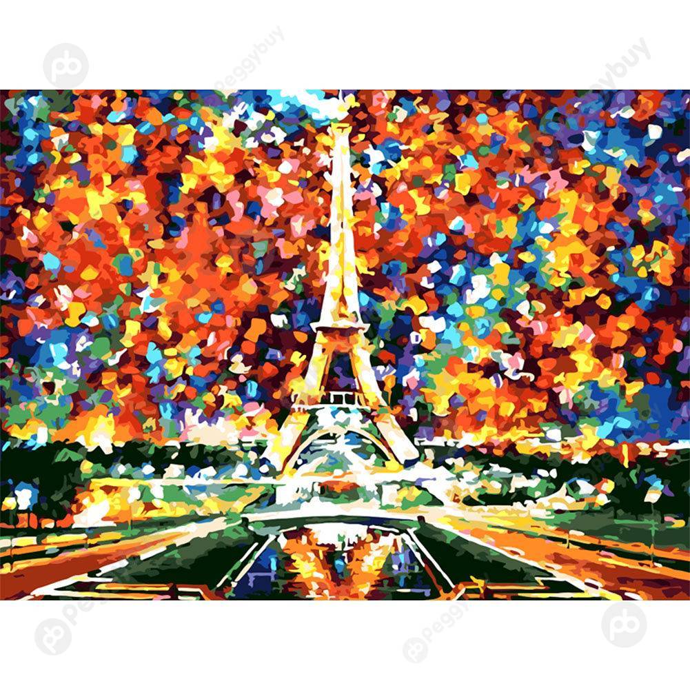 

40*50CM Paint By Numbers-Dazzling Eiffel, 501 Original