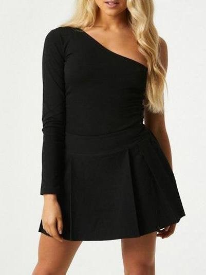 Charming Black Pleated Various Occasions Mini Skirt