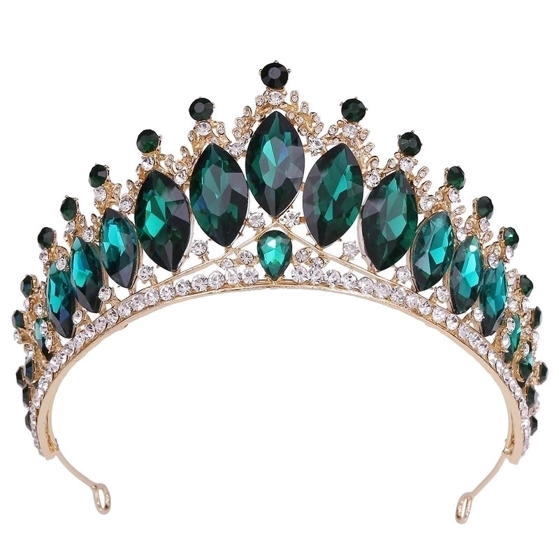 Retro Crown Alloy Inlay Crystal Rhinestones Crown 1 Piece