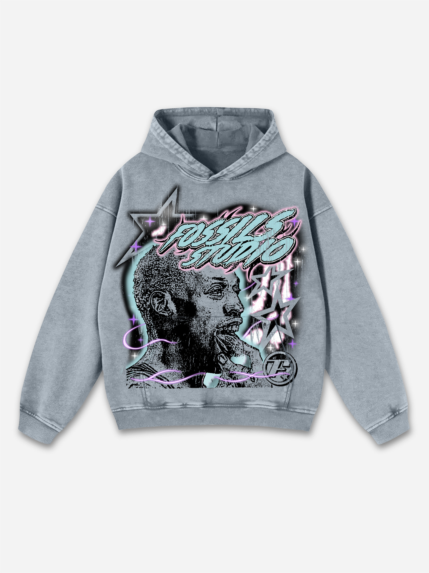 Vintage Basketball Legend Graphic Acid Washed Hoodie - SOPULA