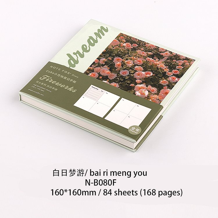 JOURNALSAY Hardcover Square Notebook Creative Minimalism Weekly Notebook