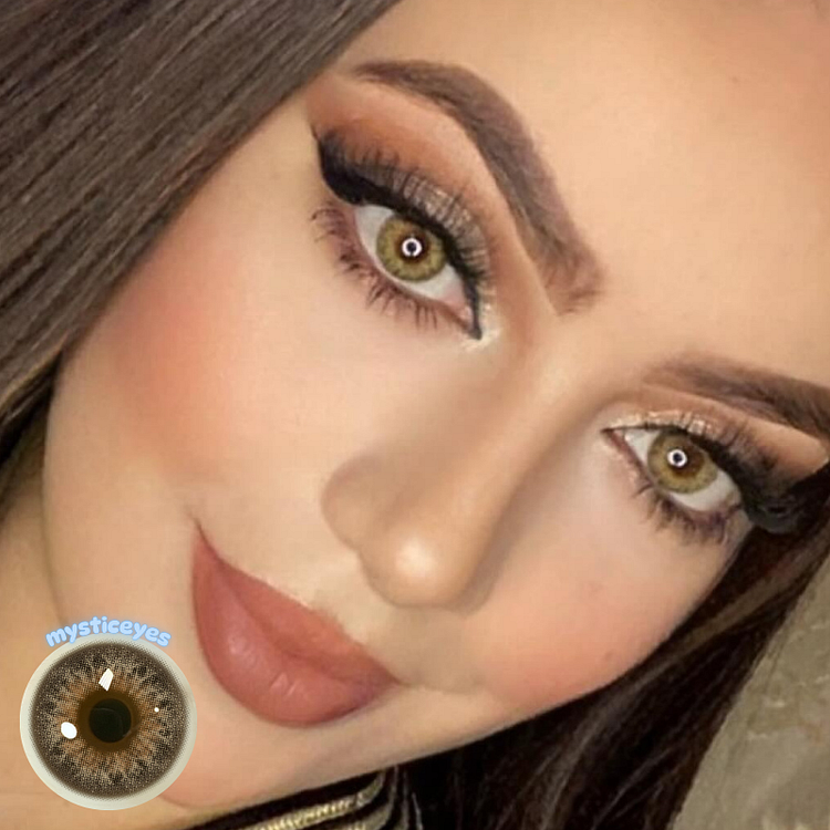 DNA Taylor Brown Hazel Prescription Colored Contact Lenses
